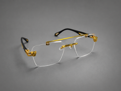 Luxury Rimless Gold Accent Eyewear