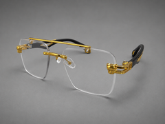 Luxury Rimless Gold Accent Eyewear