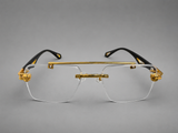Luxury Rimless Gold Accent Eyewear