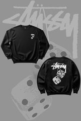 Stusy Grey Dice Sweatshirt