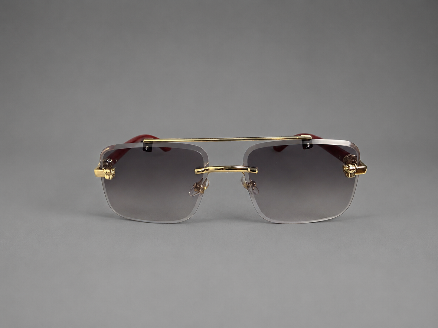 Black Gradient Gold Accent Luxury Sunglasses