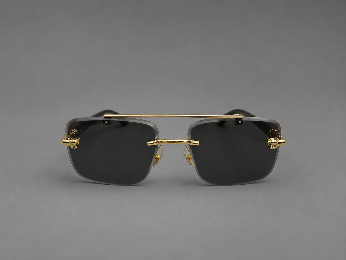 Luxury Black Square Polarized Sunglasses