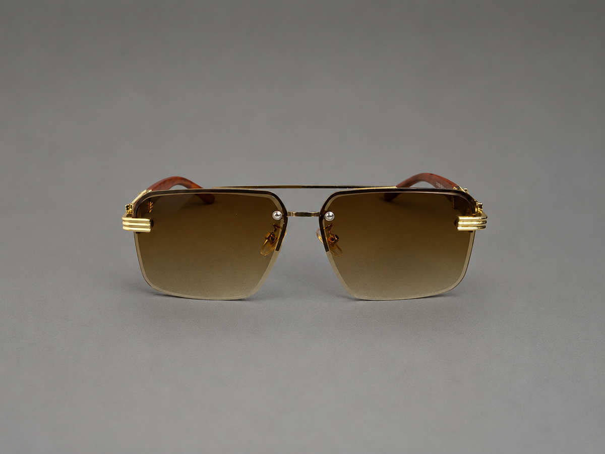 Premium Brown Gradient Luxury Sunglasses