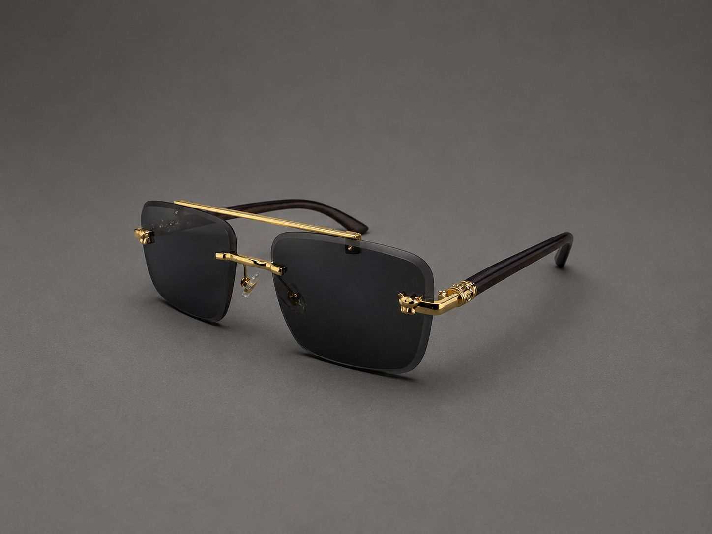 Luxury Black Square Polarized Sunglasses
