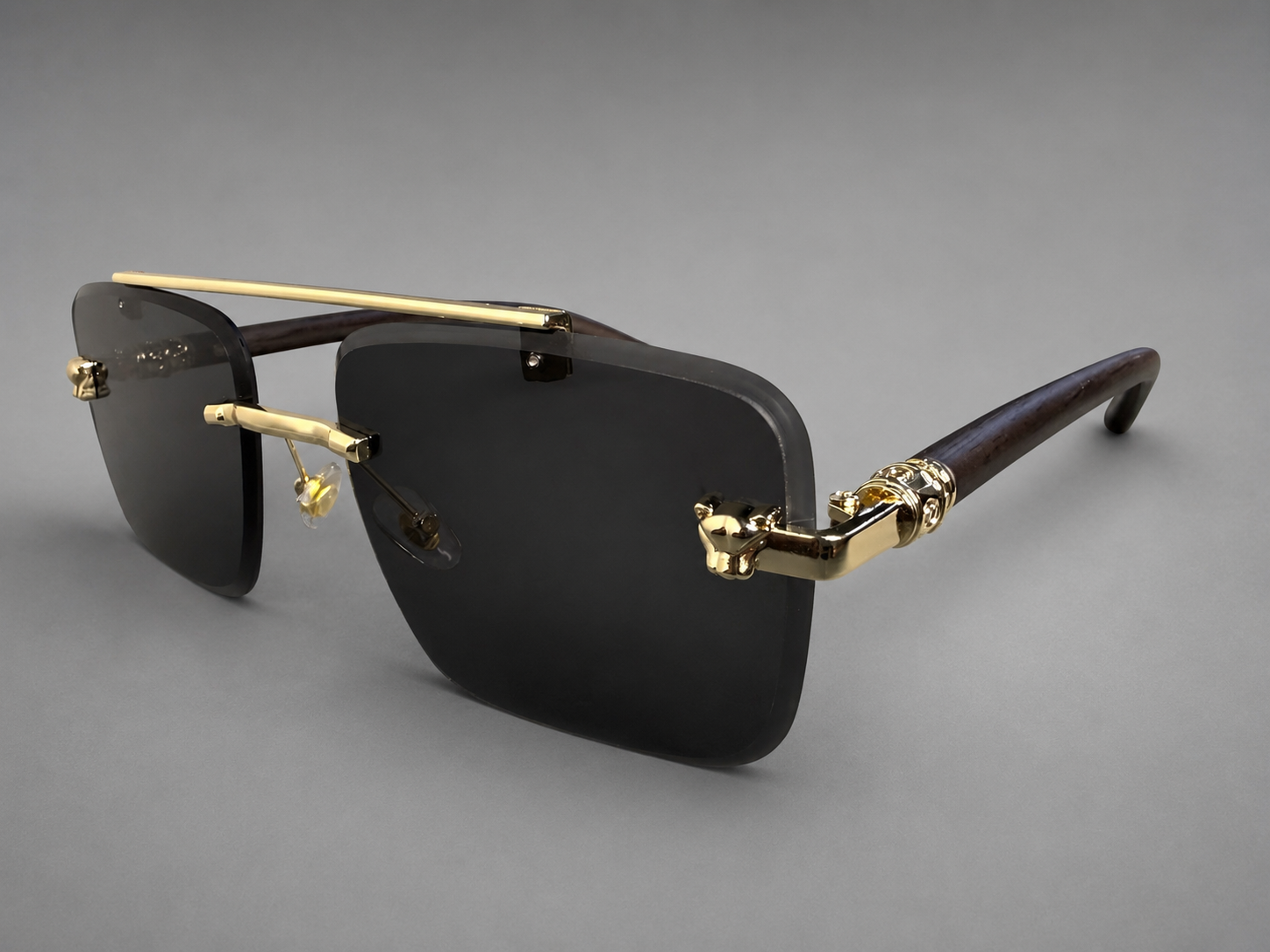 Luxury Black Square Polarized Sunglasses