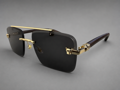 Luxury Black Square Polarized Sunglasses