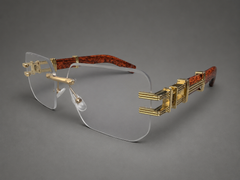 Elegant Rimless Crystal Gold Eyewear