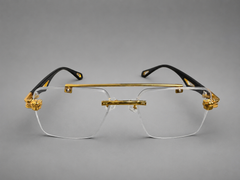 Luxury Rimless Gold Accent Eyewear
