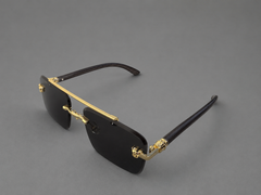 Luxury Black Square Polarized Sunglasses