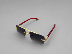 Black Gradient Gold Accent Luxury Sunglasses