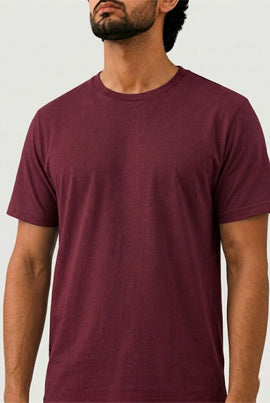 Premium Maroon Plain T-Shirt