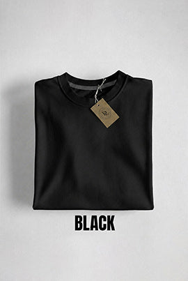Premium Black Plain T-Shirt