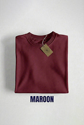 Premium Maroon Plain T-Shirt