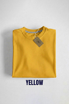 Premium Yellow Plain T-Shirt