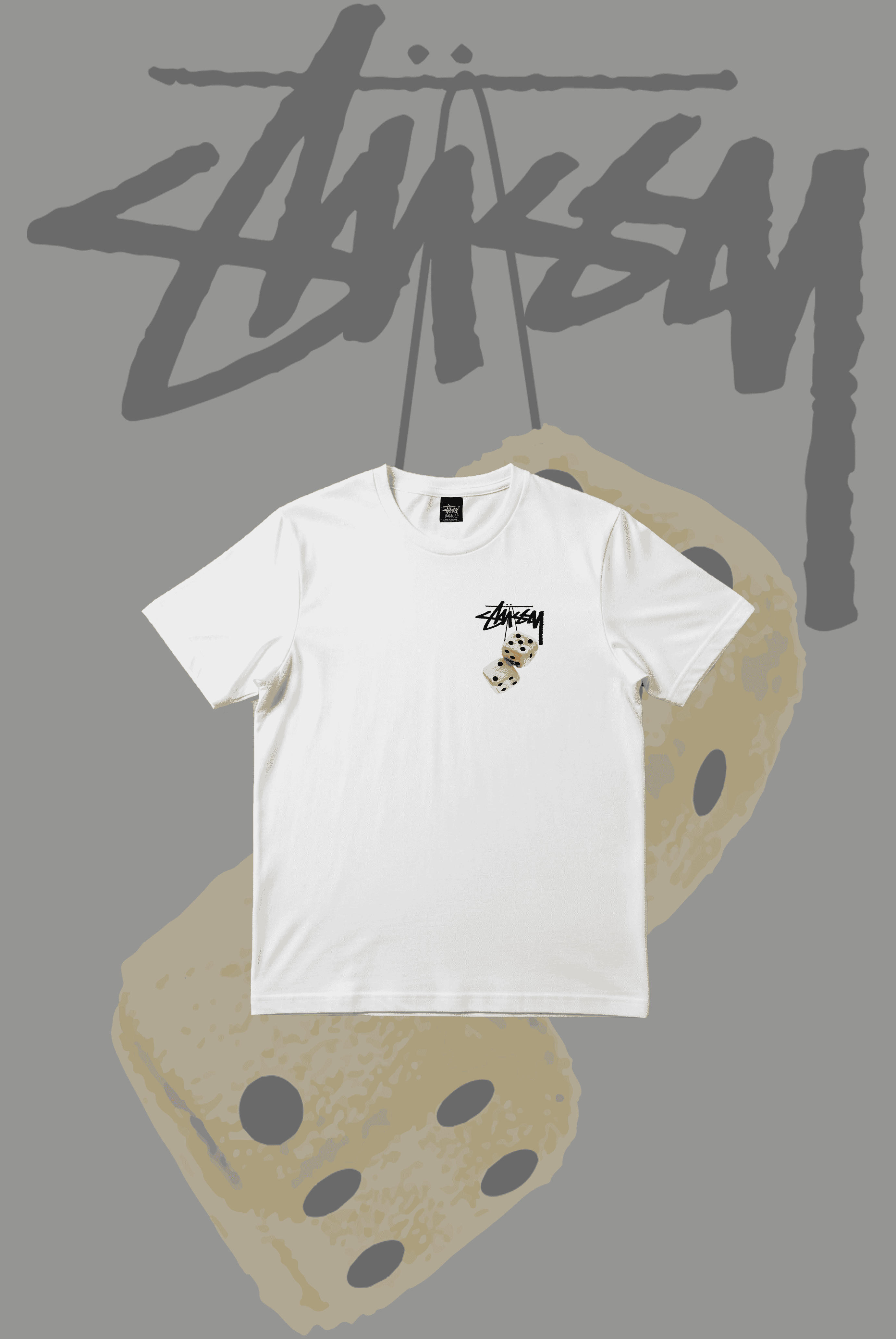 Stusy Yellow Dice T-Shirt