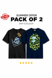 Premium Graphic Printed Tees Pack Of 2
