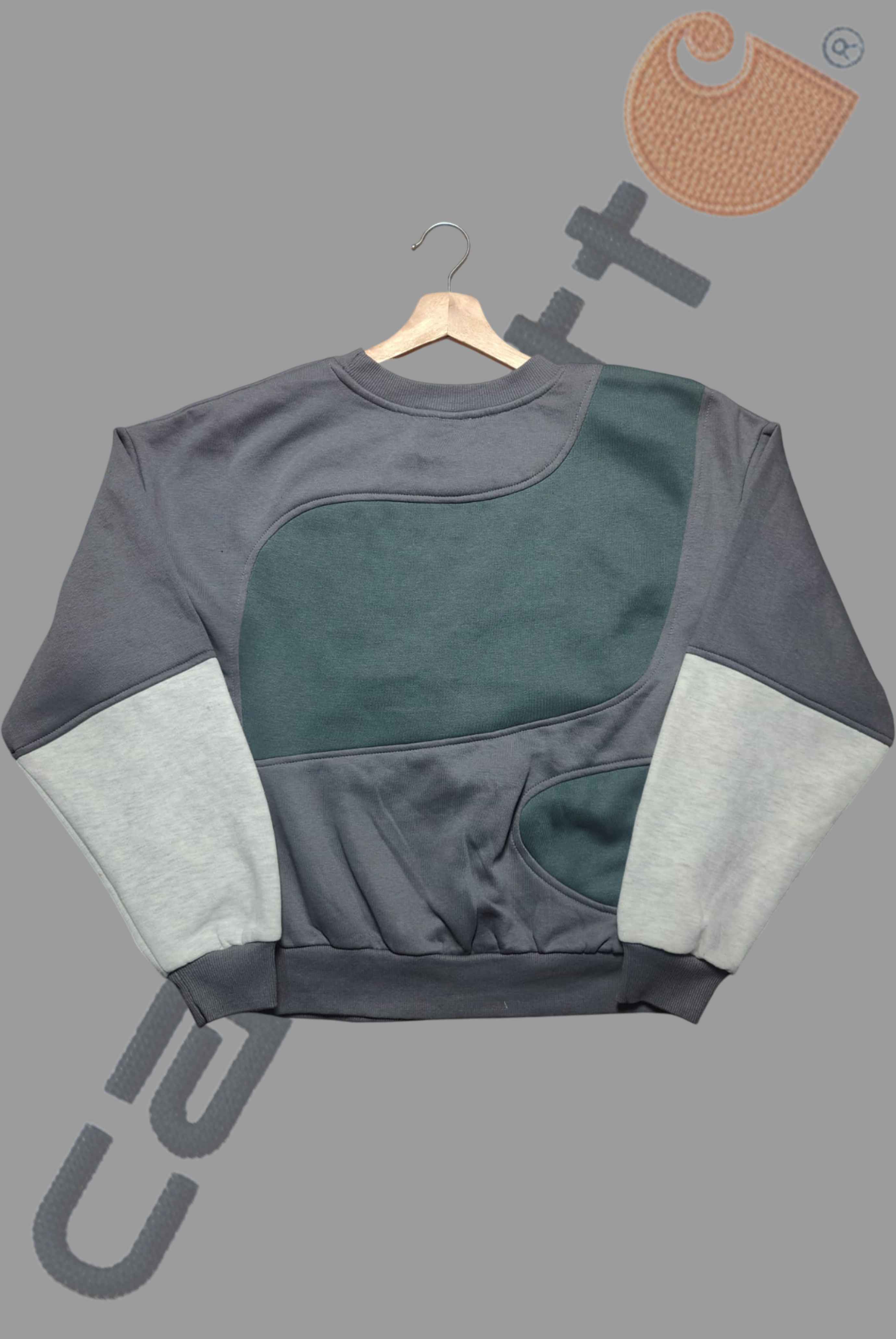 Carhart Dark MultiColor Supreme Patch Work Sweats Shirts