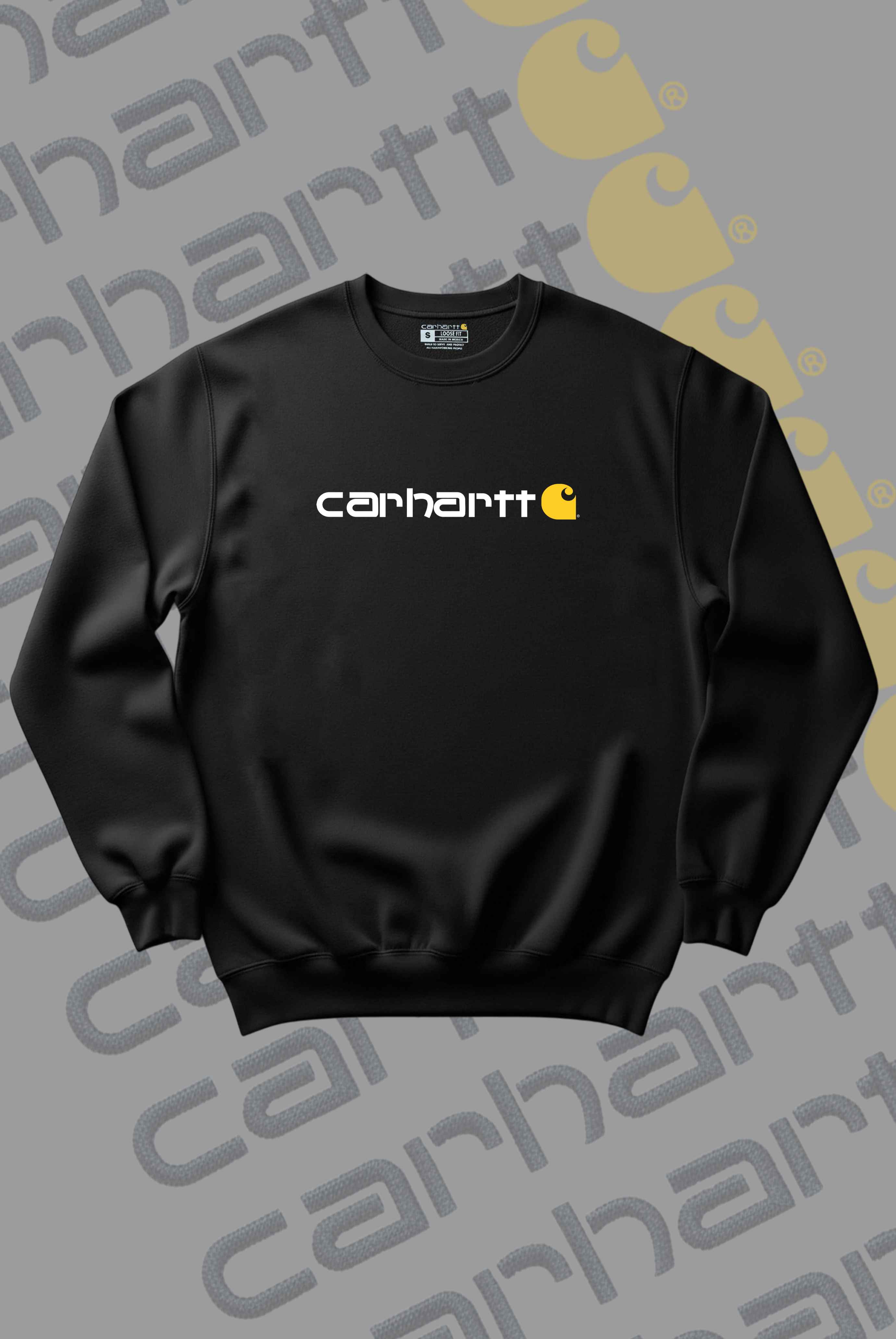 Carhart Yellow Printed Sweats Shirt